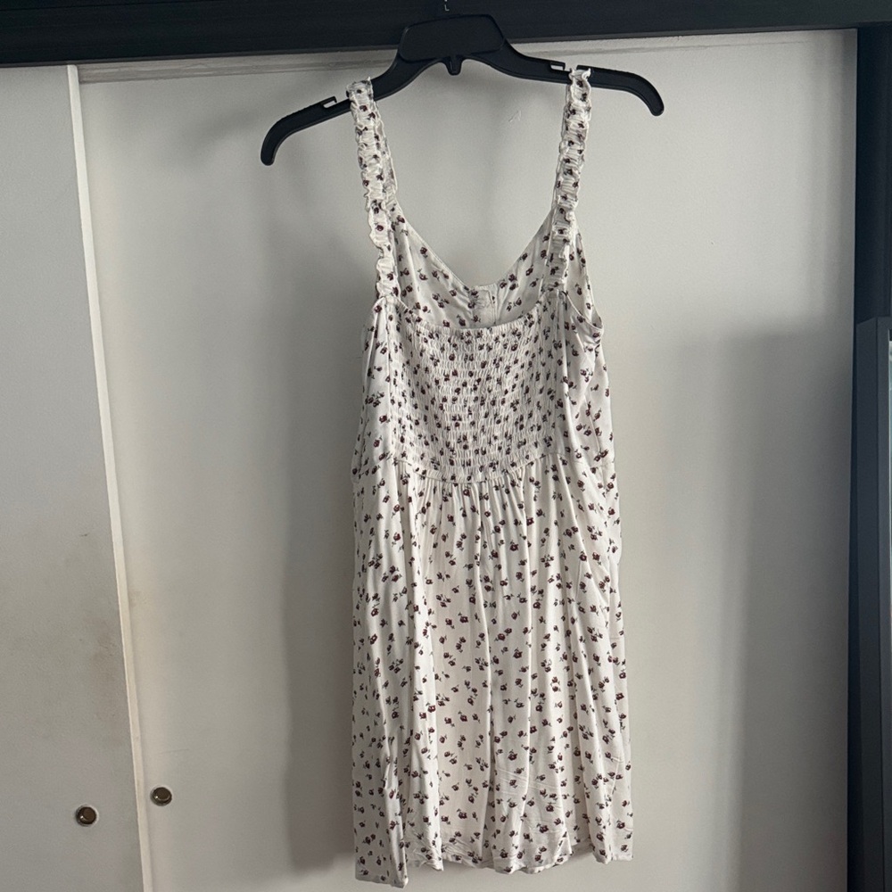 Hollister White and Purple Mini Dress